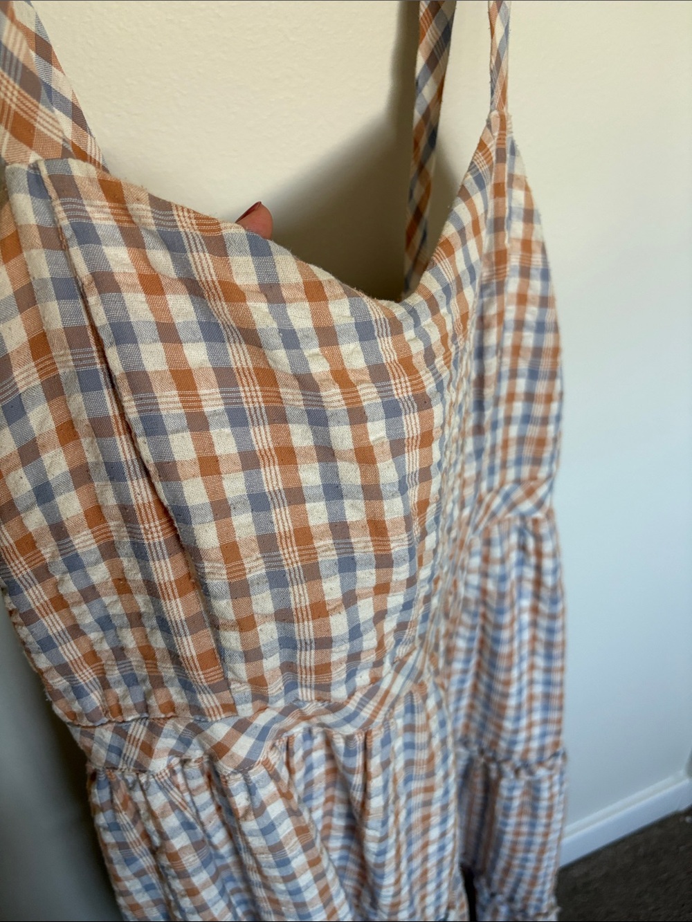 Madewell Tiered Gingham Dress - Picture 3 of 9